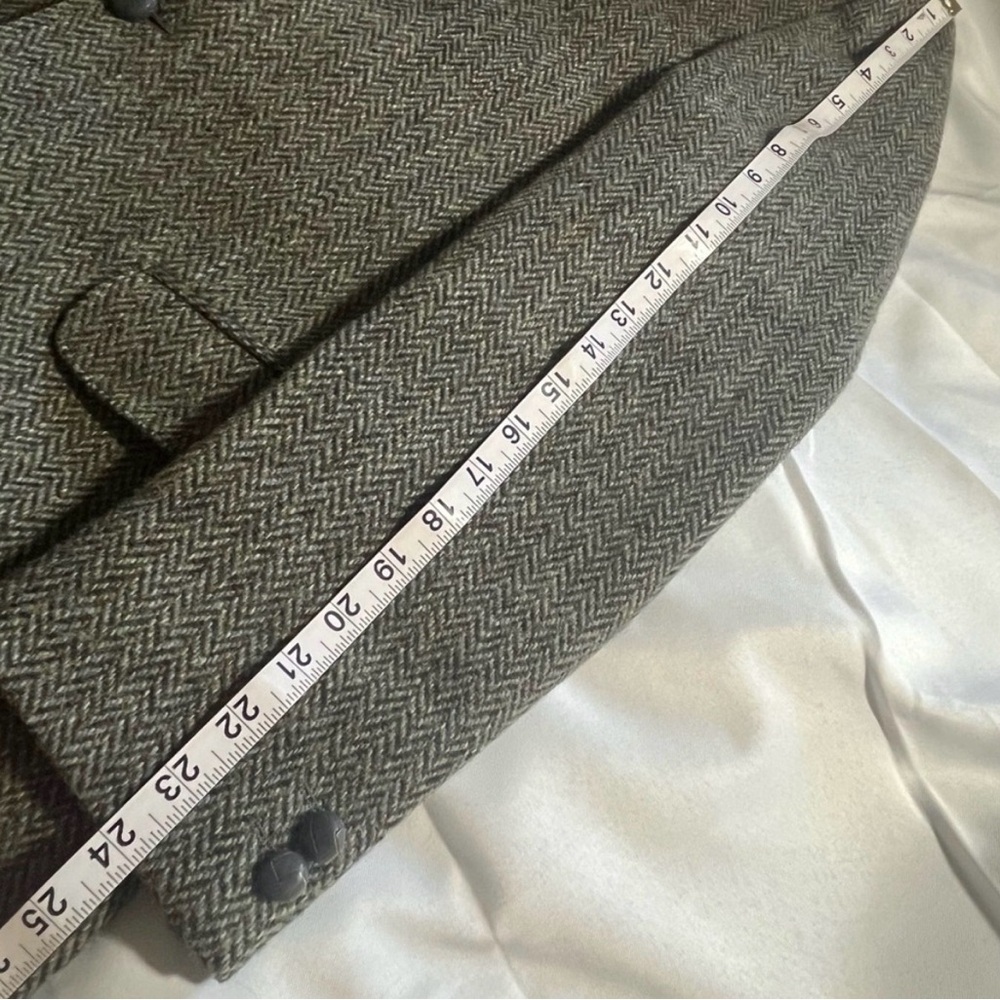 Harris Tweed Vintage Herringbone Wool Blazer Hector Russell Kiltmaker Gray - Picture 12 of 12
